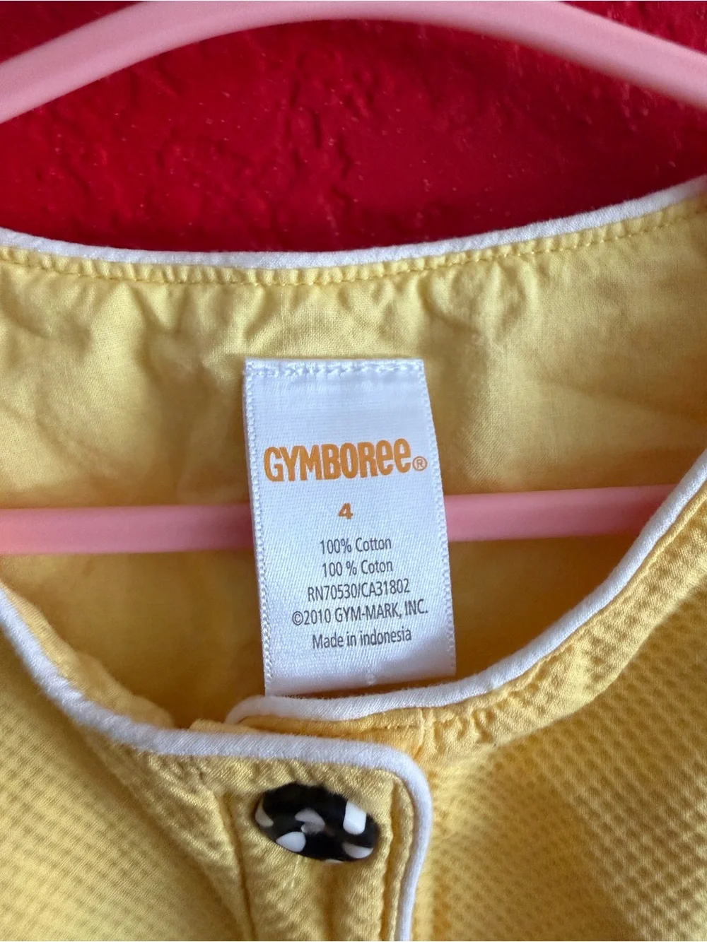 Gymboree Bright Yellow Button-Front Casual Dress